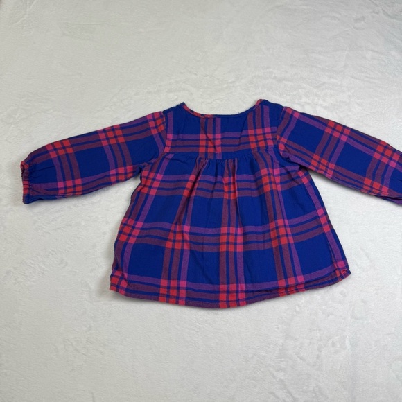 OshKosh B'gosh Blue and Pink Plaid Blouse - Picture 2 of 8
